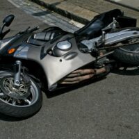 Motorcycle Wreck Stock Photo