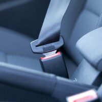 Fastened Seat Belt Stock Photo