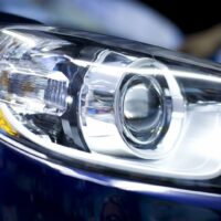 Car Headlight Stock Photo