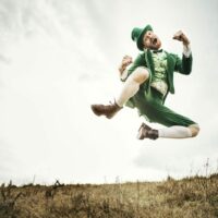 Irishman Jumping Stock Photo