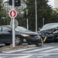 Side Impact Collision Car Accident Stock Photo