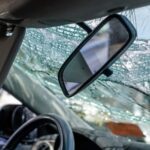 Busted Windshield Stock Photo